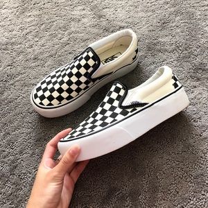 VANS Checkerboard Platform Slip-Ons